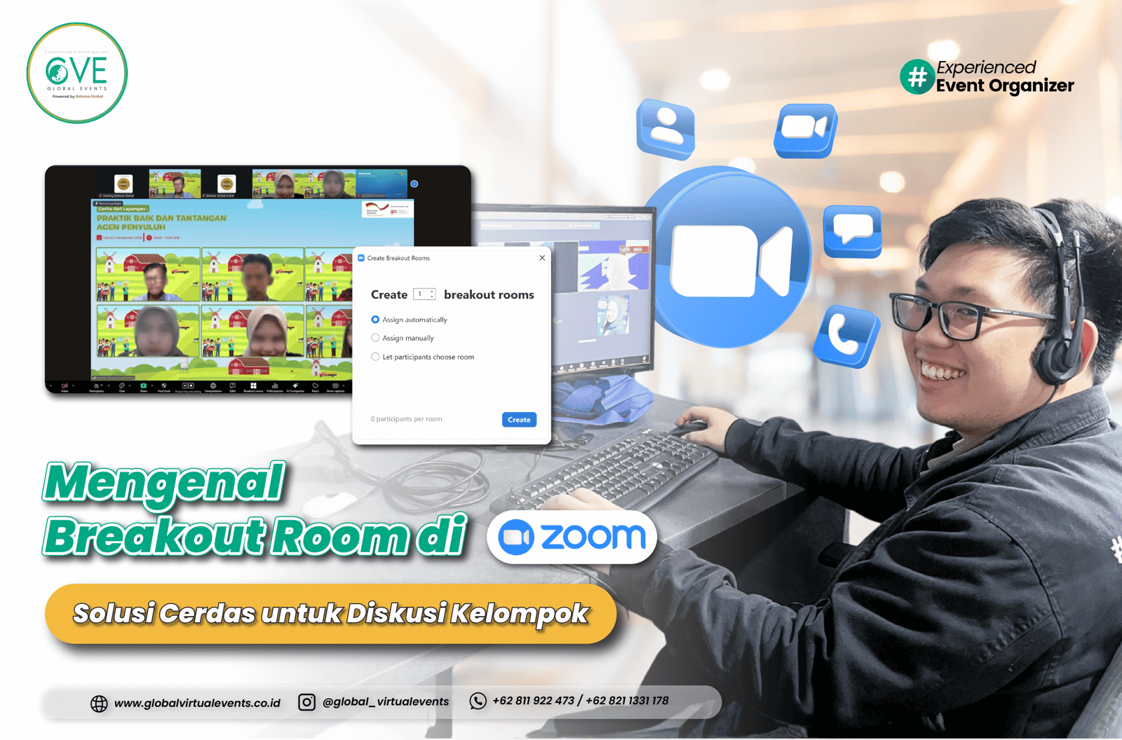 Read more about the article Mengenal Fitur Breakout Room di Zoom: Fungsi, Cara Kerja, dan Manfaatnya untuk Event | Vendor Zoom Meeting