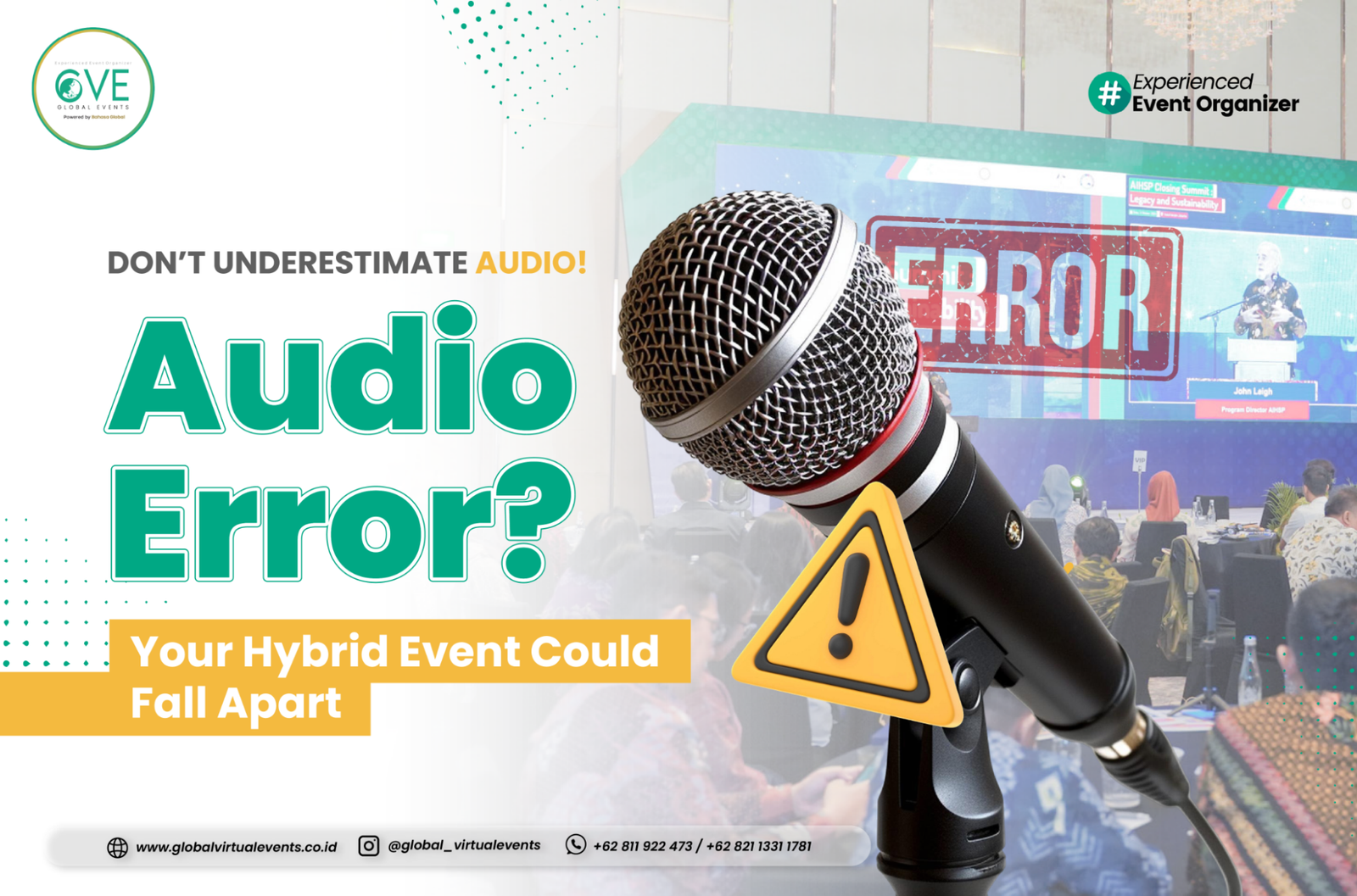 Read more about the article Don’t Underestimate Audio! This Mistake Often Ruins Hybrid Events | Event Organizer Jakarta