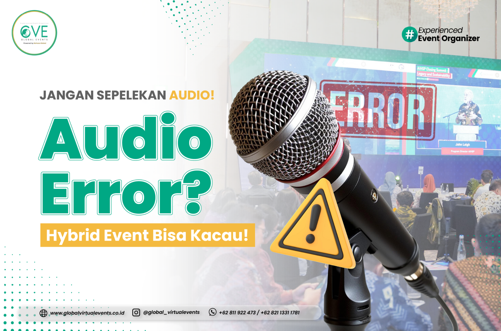 Read more about the article Jangan Sepelekan Audio! Kesalahan Ini Sering Bikin Hybrid Event Gagal | Event Organizer Jakarta