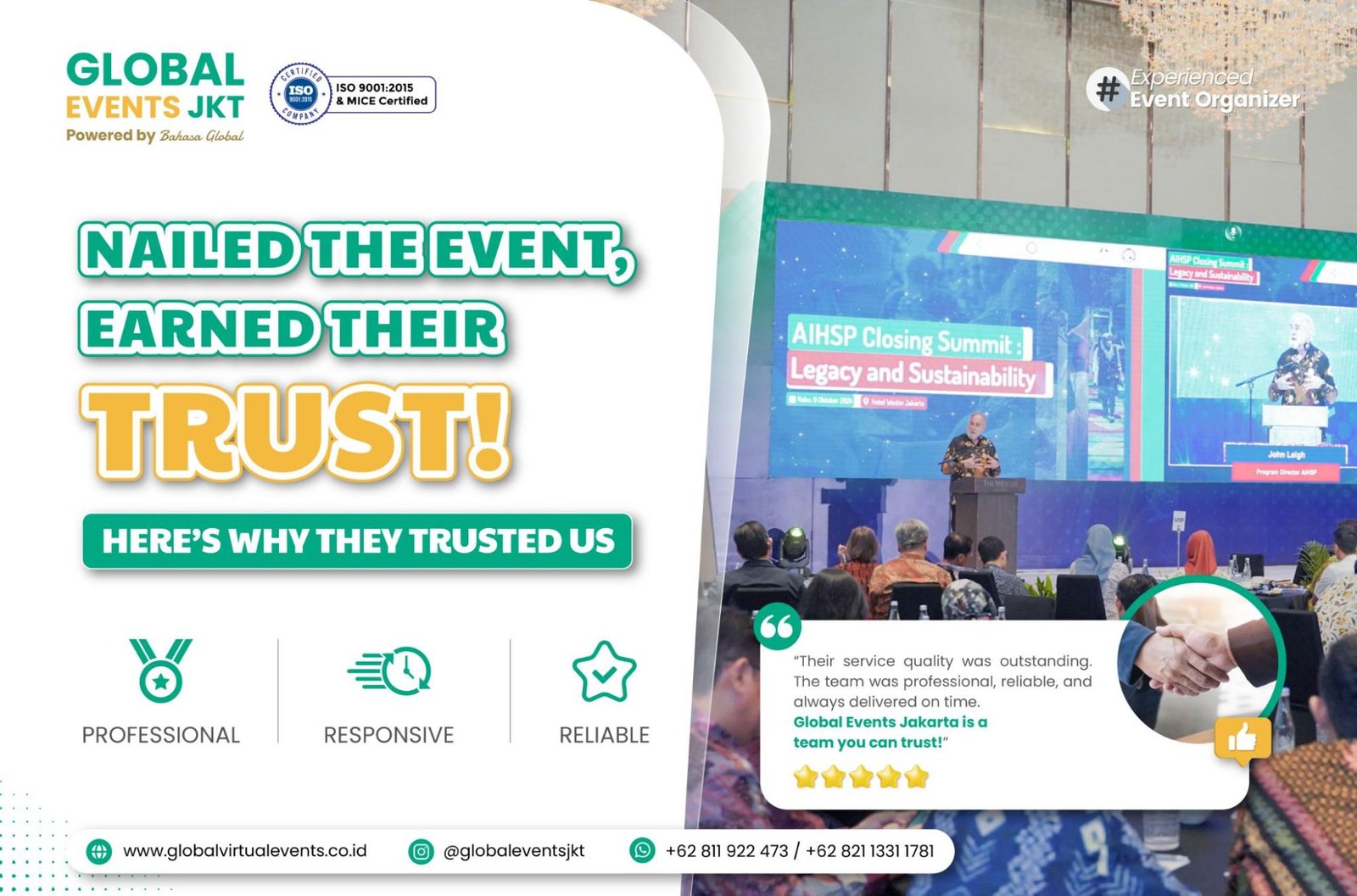 Read more about the article Why Clients Keep Choosing Global Events Jakarta as Their Event Organizer? | Event Organizer Jakarta