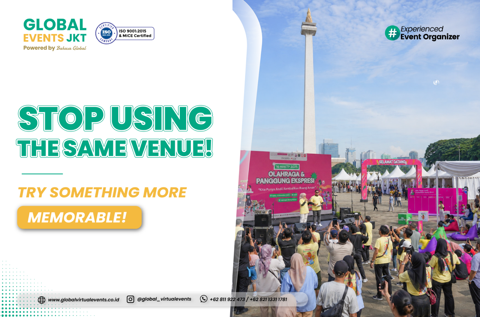 Read more about the article Stop Using the Same Venues Again: Unique Venue Ideas for Memorable Events | Event Organizer Jakarta