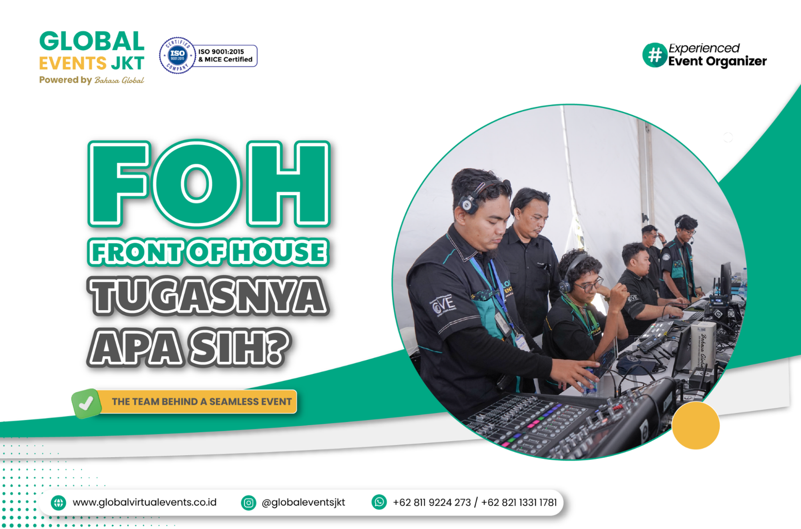 Read more about the article Front of House (FOH) Team: Tim di Balik Layar yang Menjaga High-Level Event Tetap Terkendali | Event Organizer Jakarta